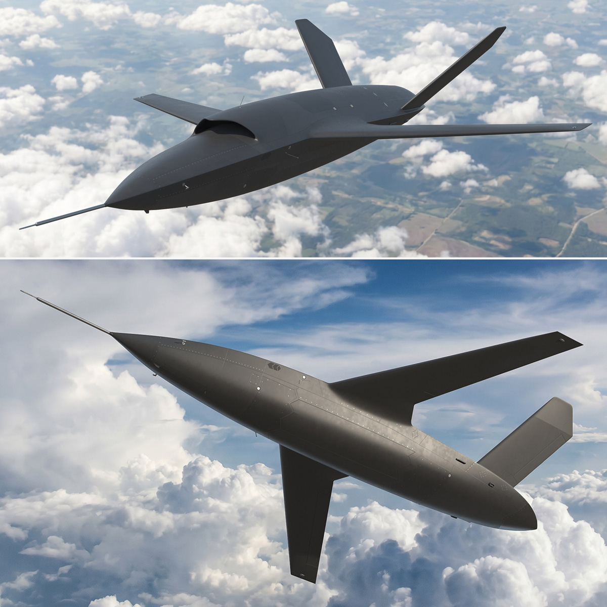 Kratos XQ-58 Valkyrie 3D model preview