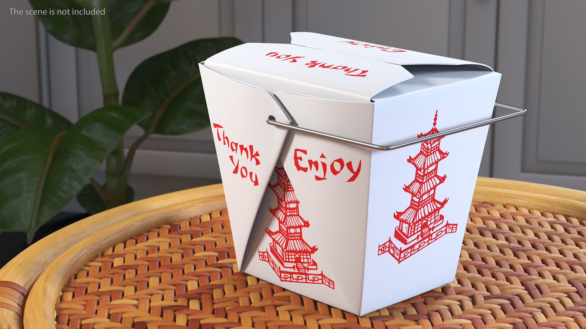 3D Chinese Restaurant Takeout Box 16 Oz