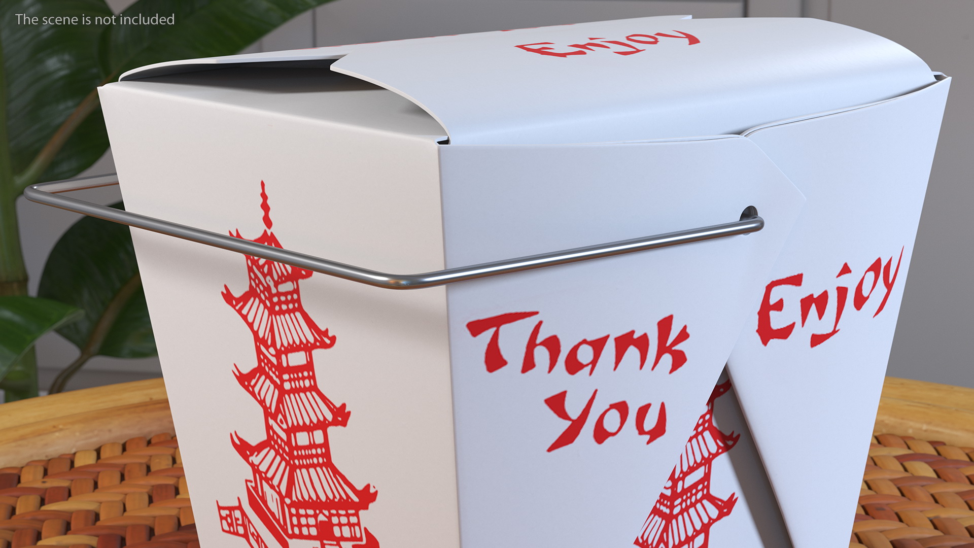 3D Chinese Restaurant Takeout Box 16 Oz