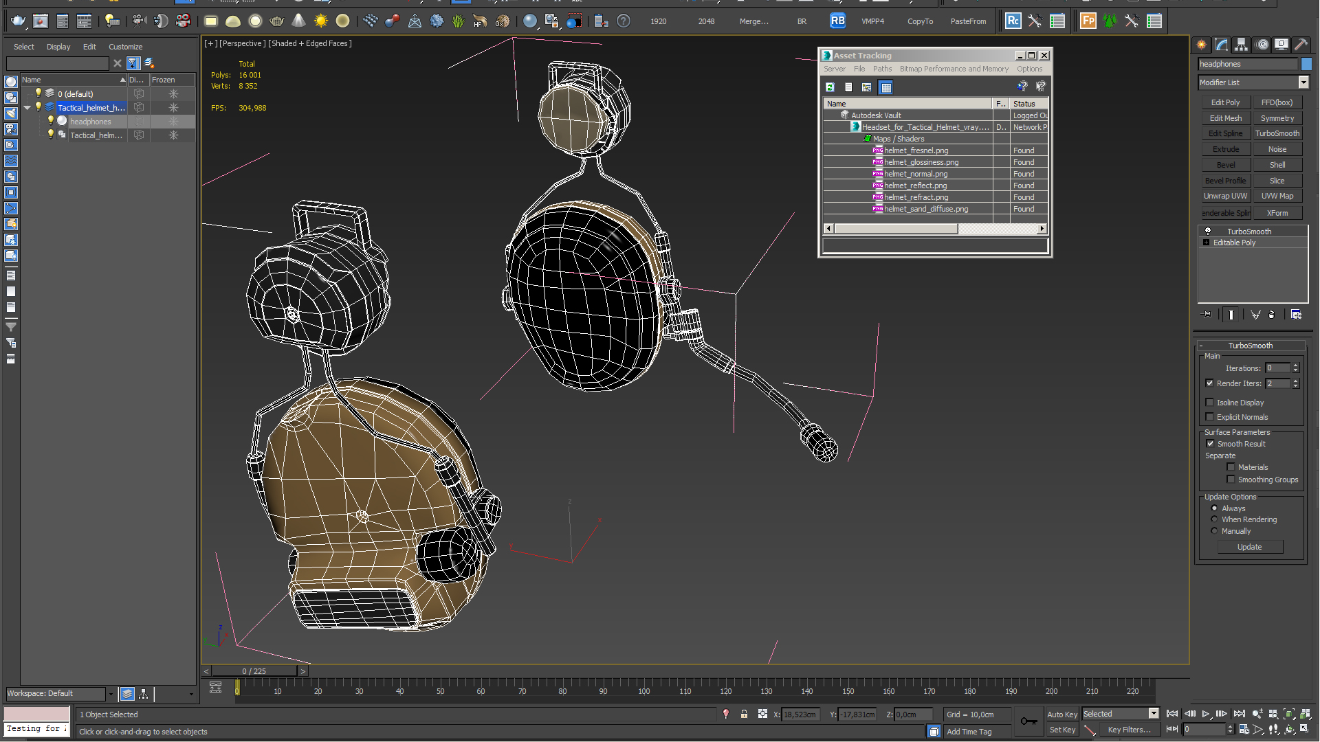 Headset for Tactical Helmet 3D