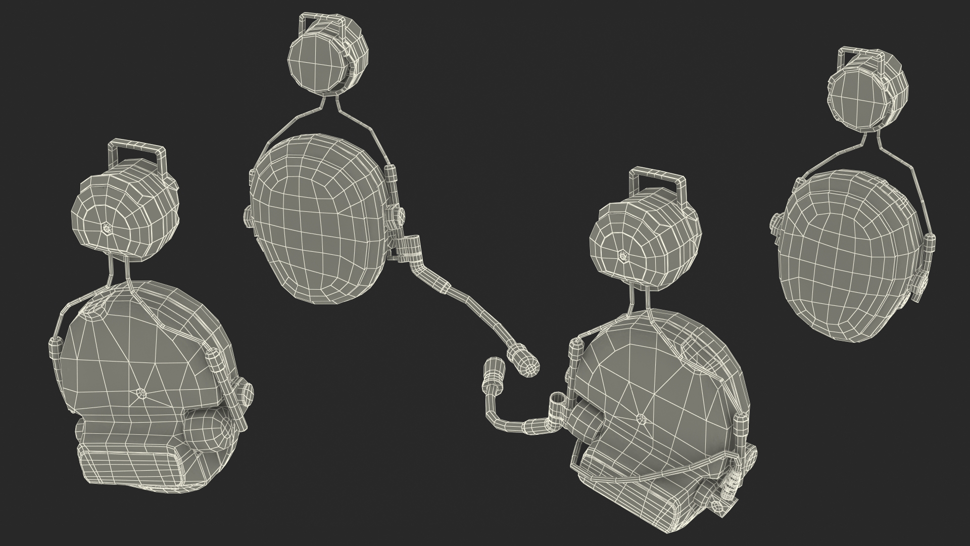 Headset for Tactical Helmet 3D