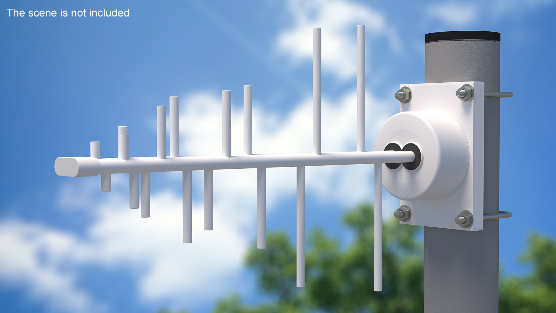 4G Outdoor Antenna White 3D model