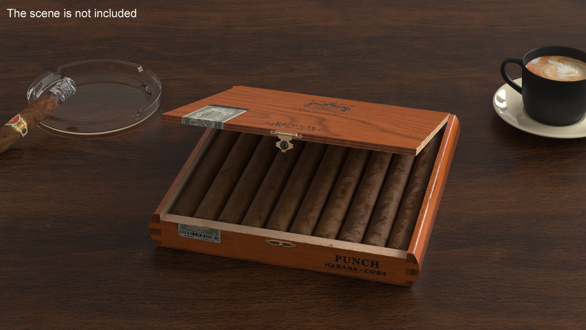3D Cuban Cigars Box Open