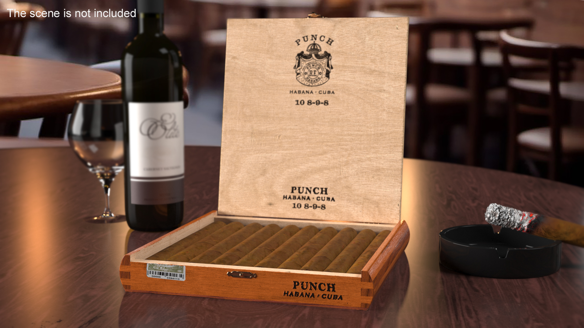 3D Cuban Cigars Box Open