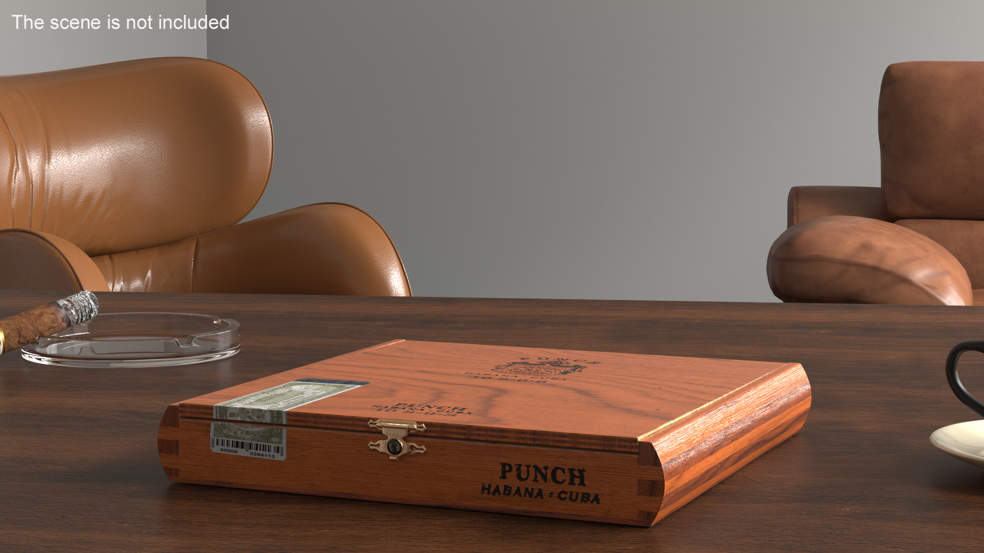 3D Cuban Cigars Box Open
