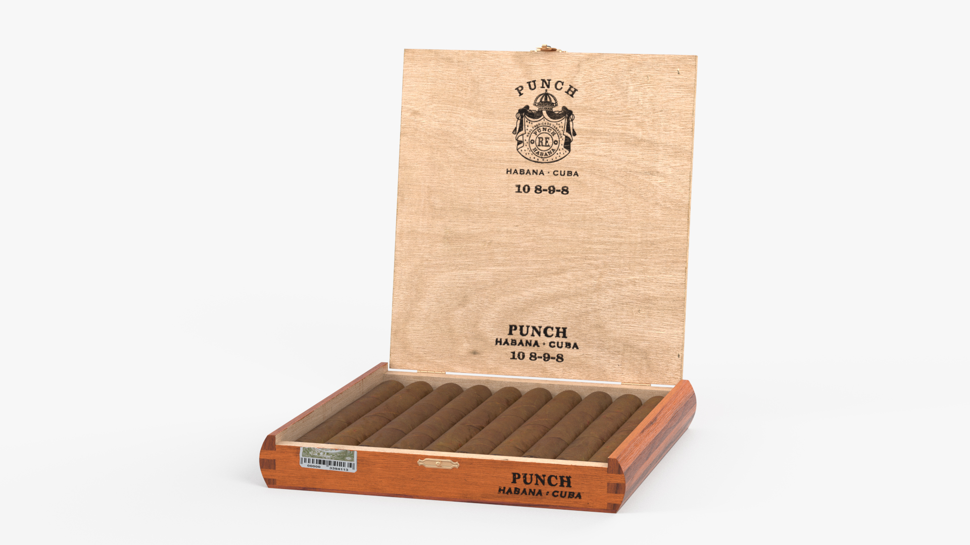 3D Cuban Cigars Box Open