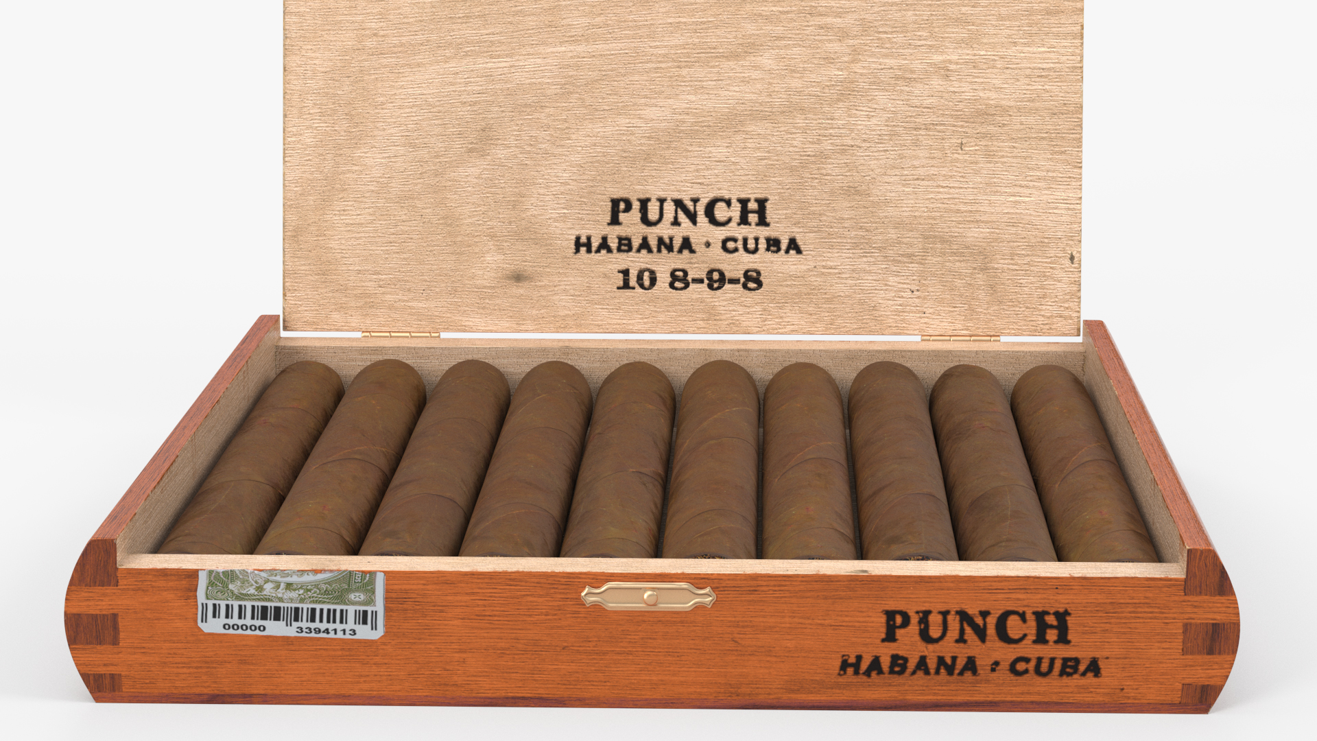 3D Cuban Cigars Box Open