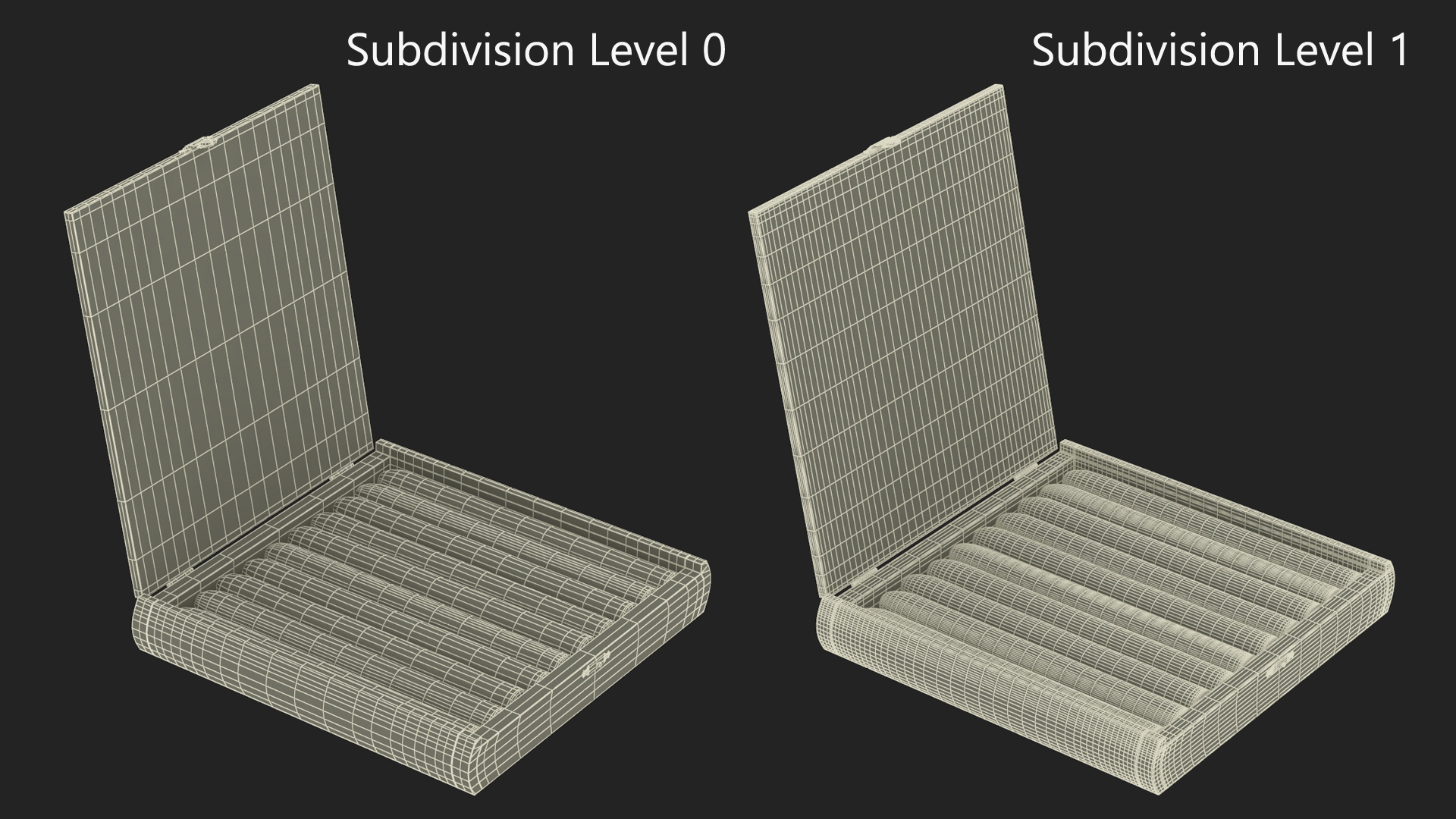 3D Cuban Cigars Box Open