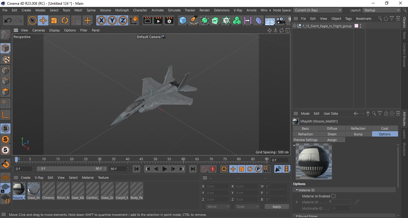 F-15 Silent Eagle in Flight 3D
