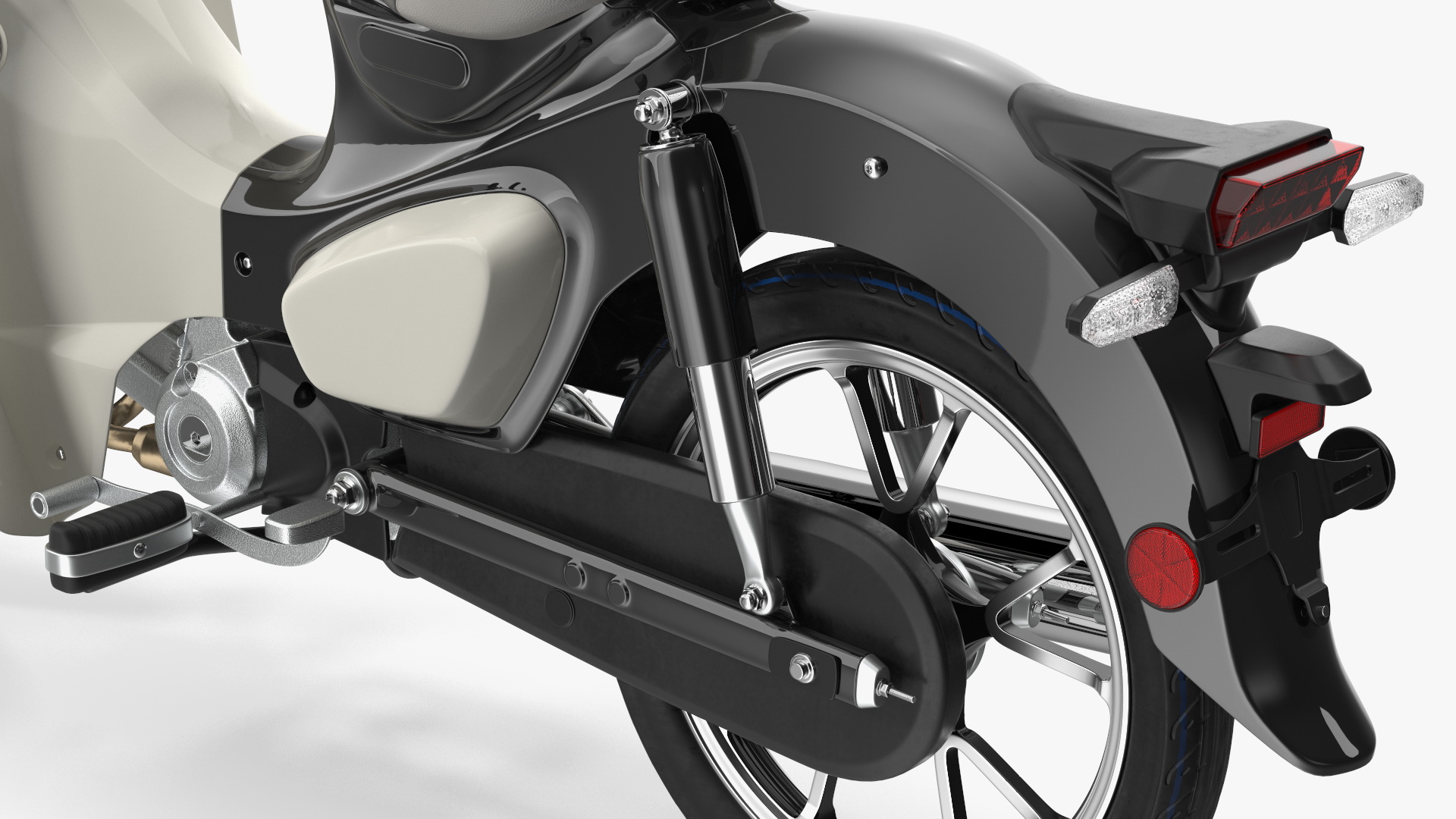 Designer Modern Scooter Black 3D model