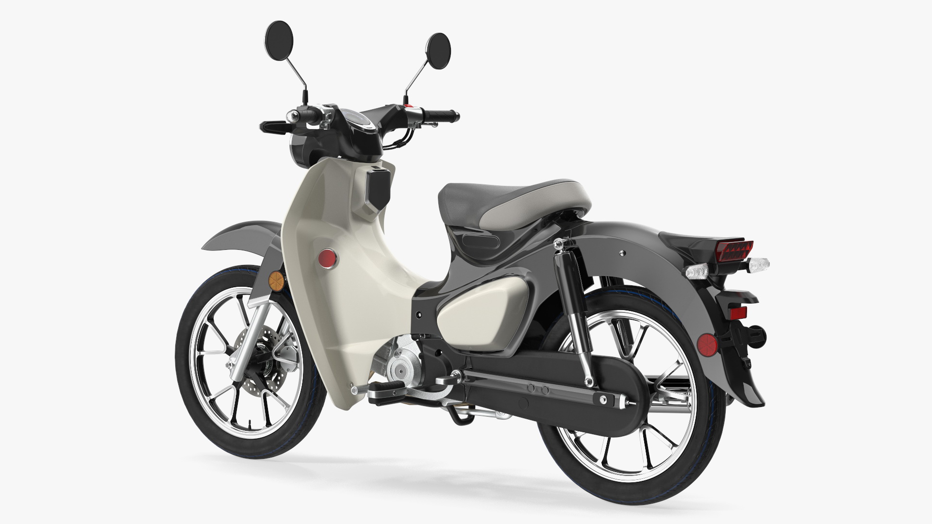 Designer Modern Scooter Black 3D model