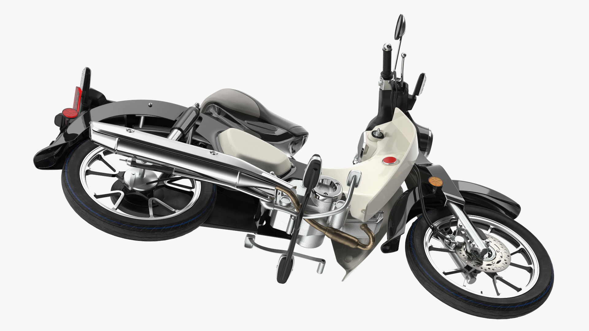Designer Modern Scooter Black 3D model