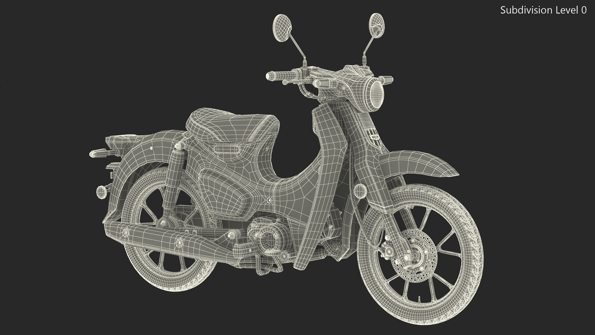 Designer Modern Scooter Black 3D model