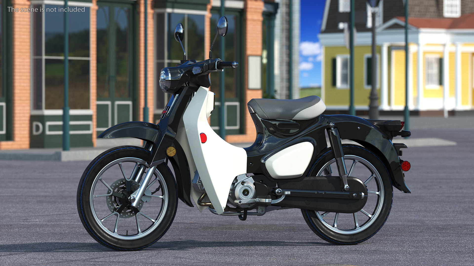Designer Modern Scooter Black 3D model
