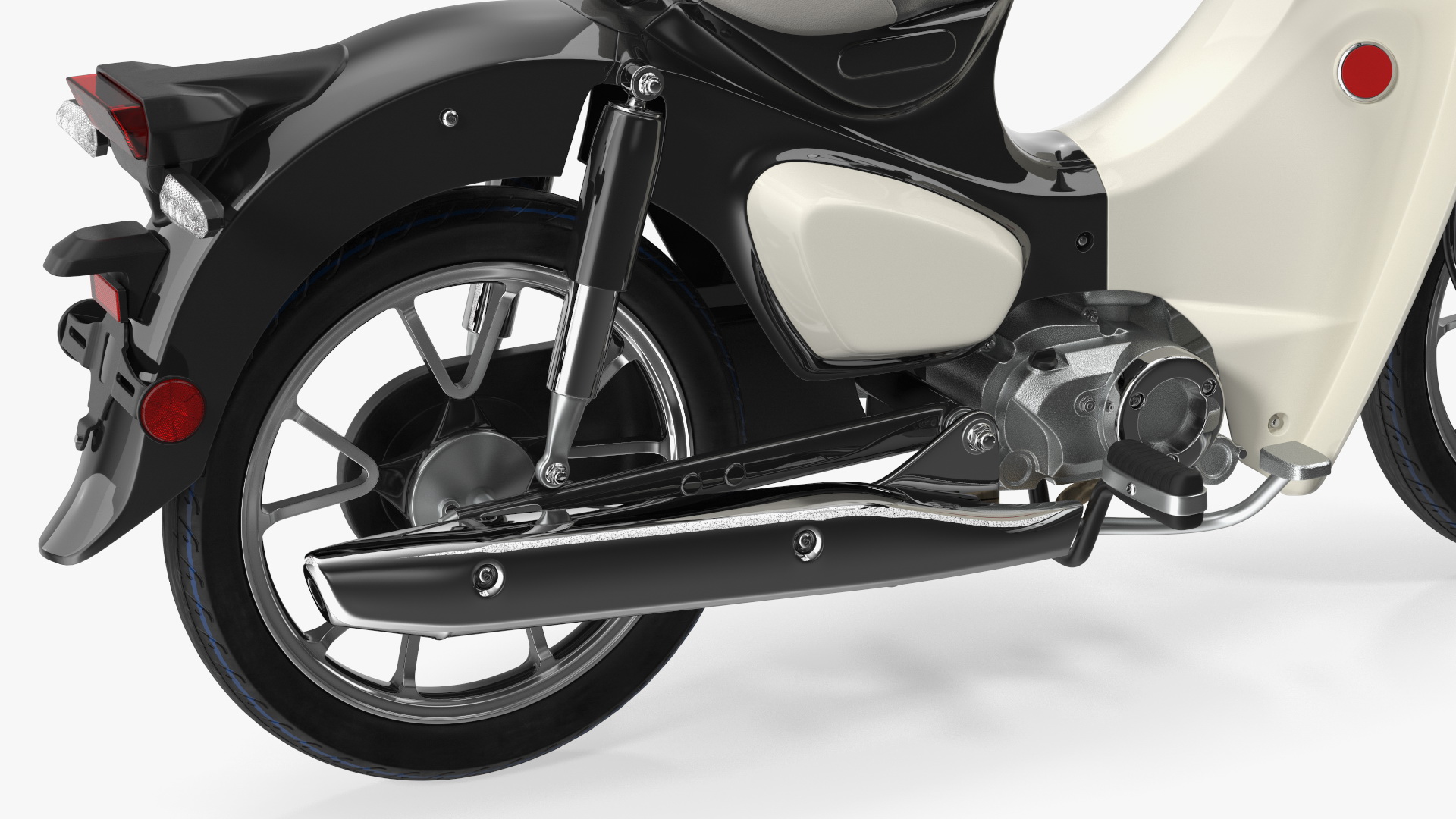 Designer Modern Scooter Black 3D model