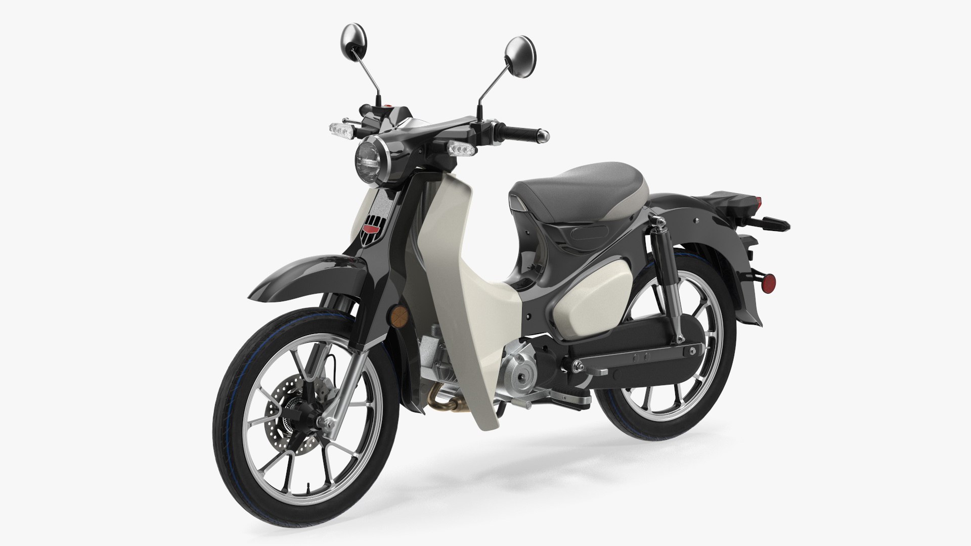 Designer Modern Scooter Black 3D model
