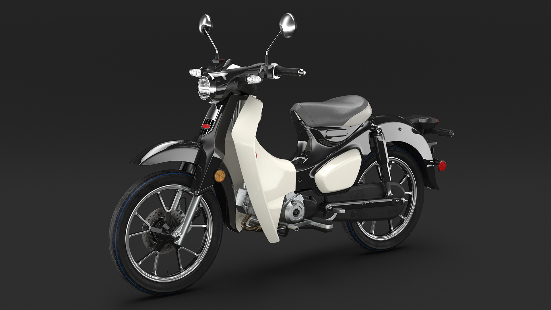 Designer Modern Scooter Black 3D model
