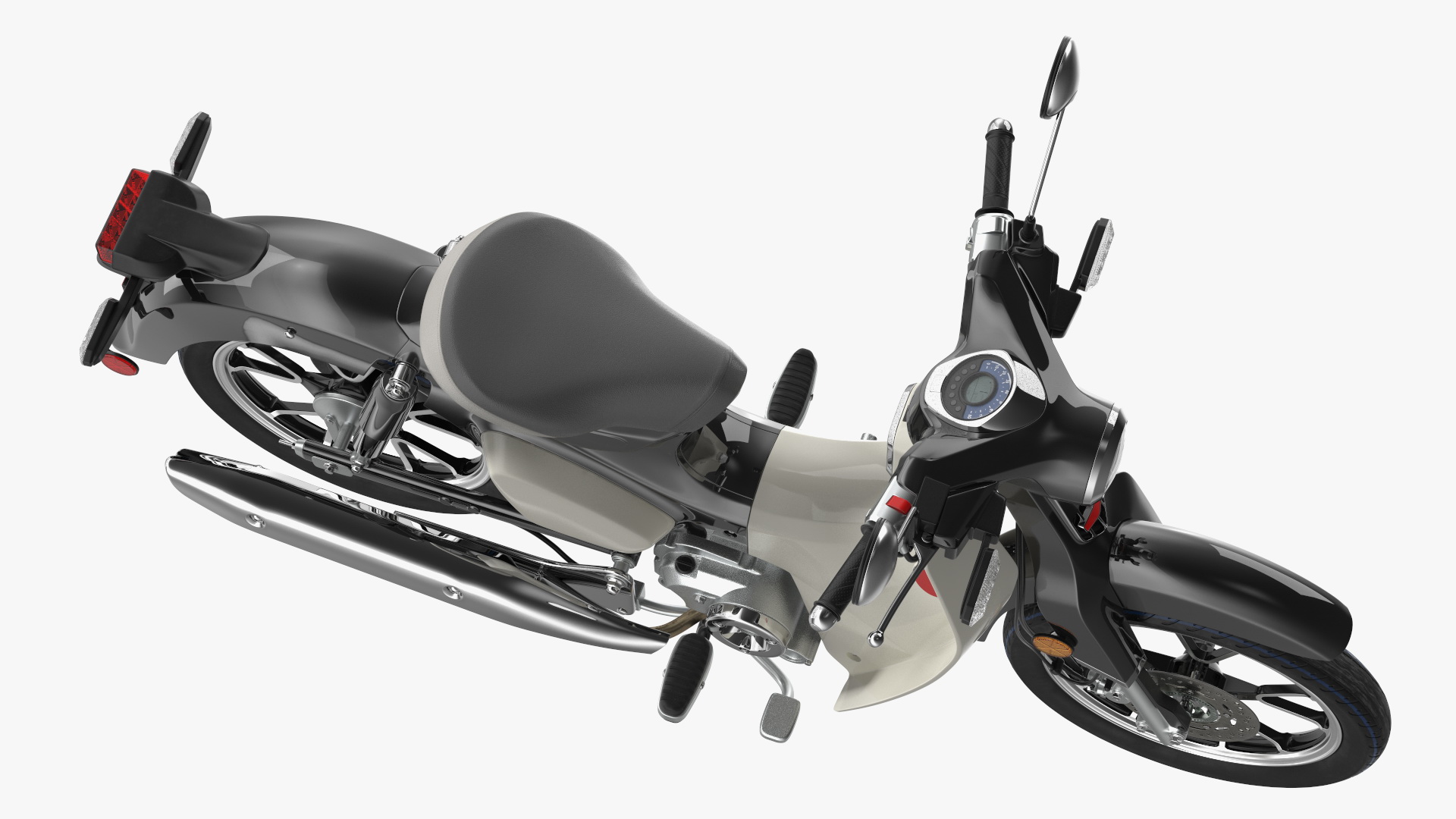 Designer Modern Scooter Black 3D model