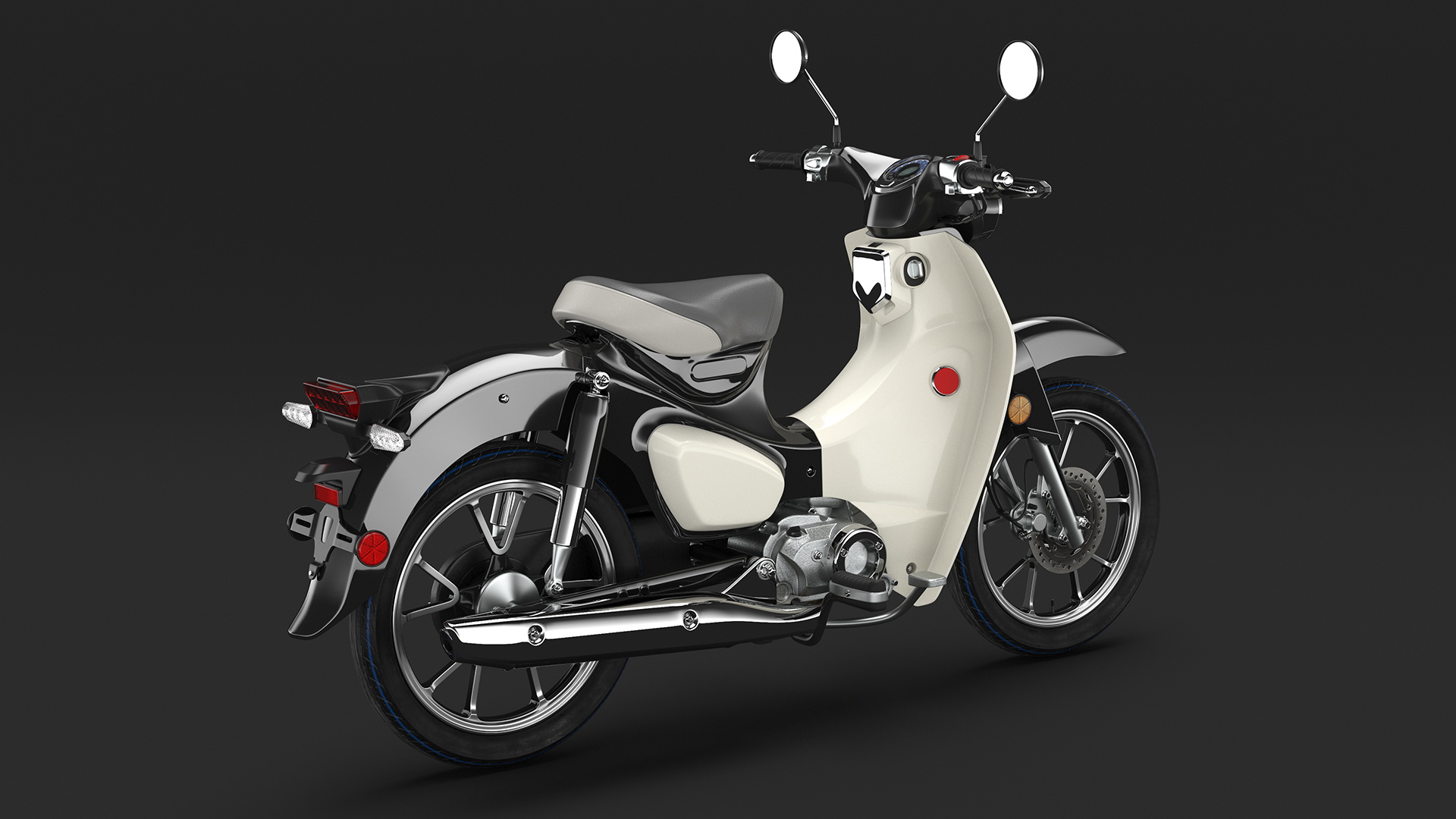 Designer Modern Scooter Black 3D model