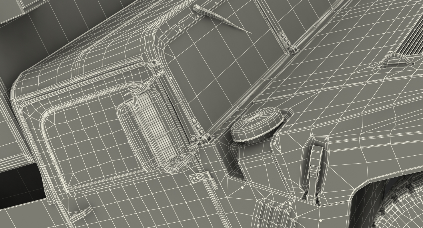 3D model Shelter Carrier MSE HMMWV m1037 Rigged Desert