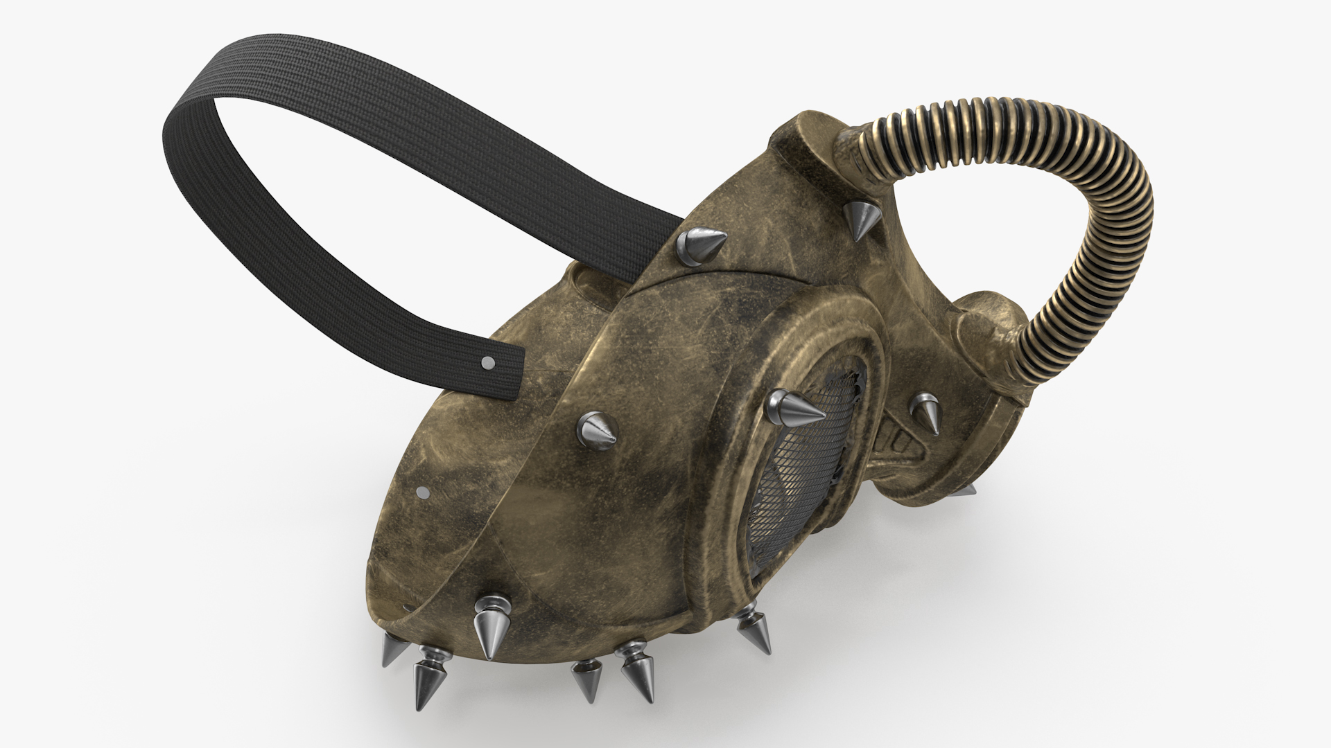 Steampunk Gas Mask Metallic Bronze 3D model