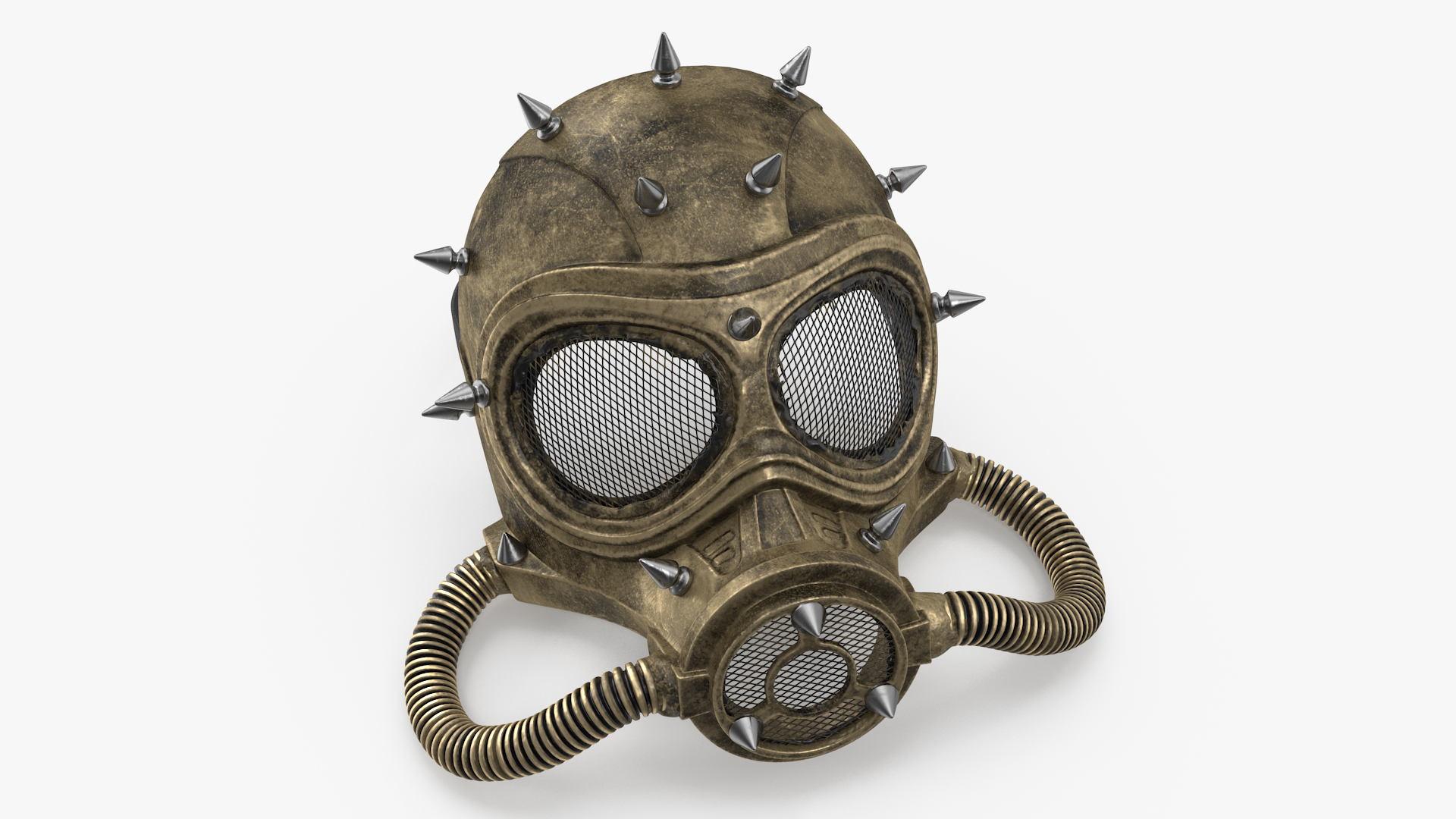 Steampunk Gas Mask Metallic Bronze 3D model