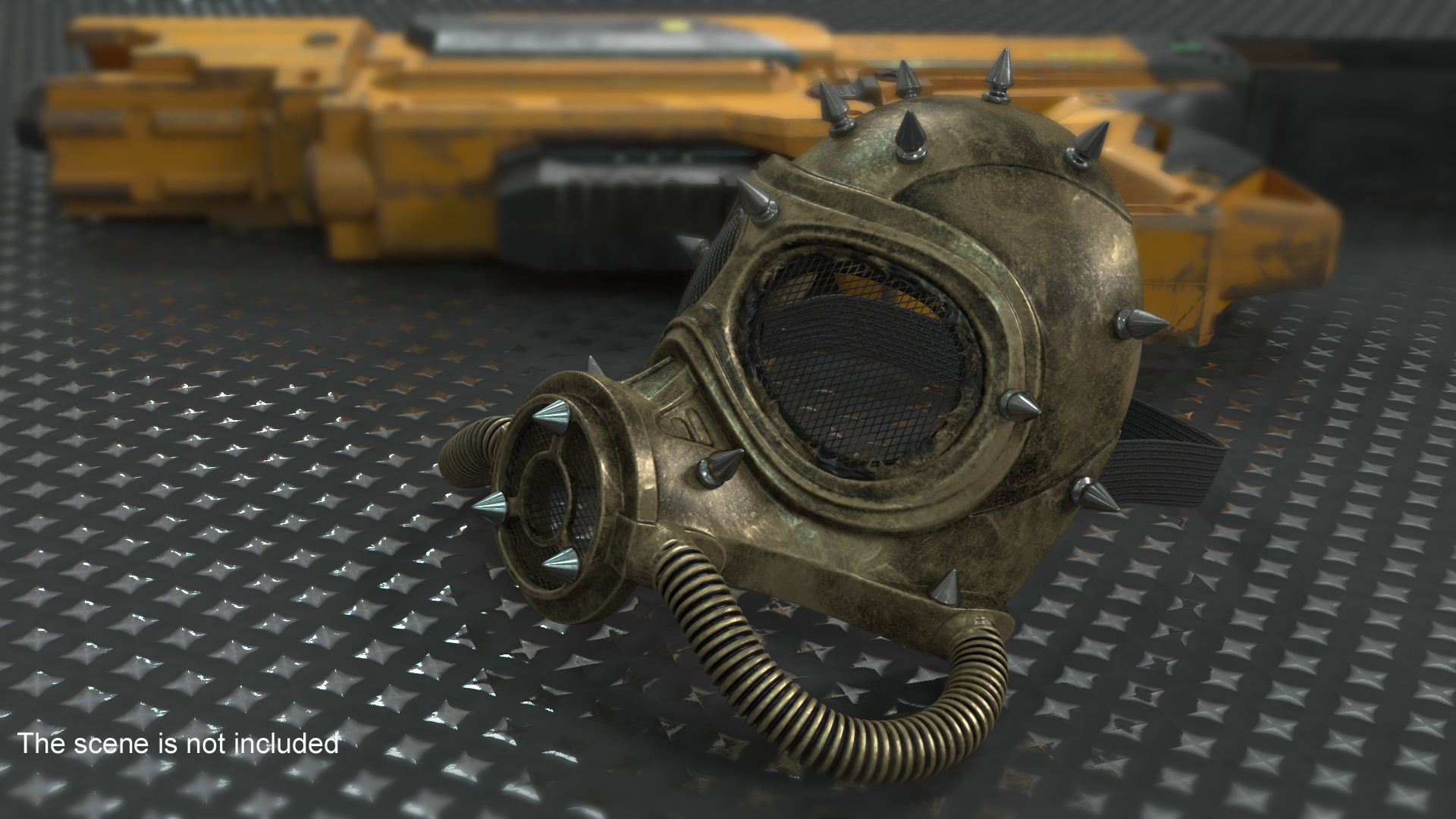 Steampunk Gas Mask Metallic Bronze 3D model
