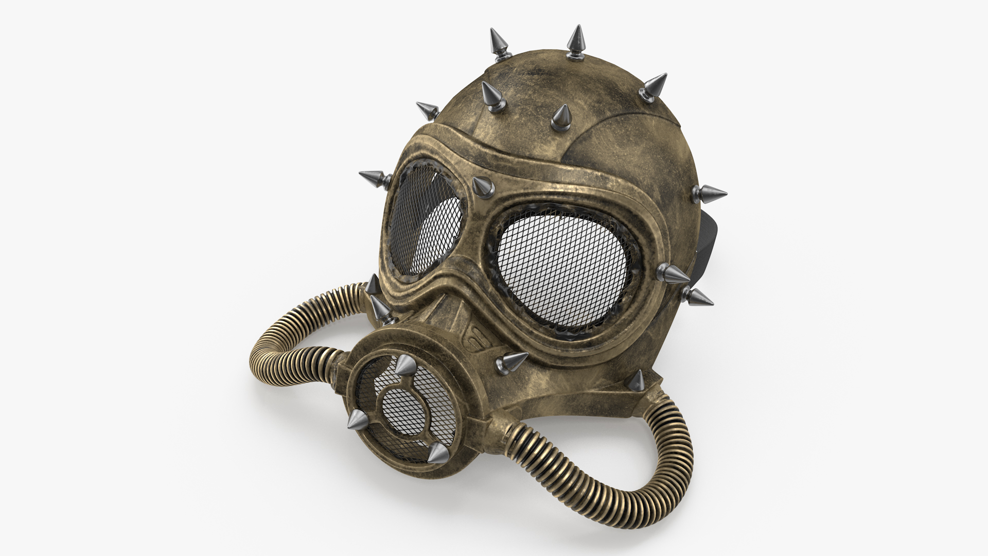 Steampunk Gas Mask Metallic Bronze 3D model