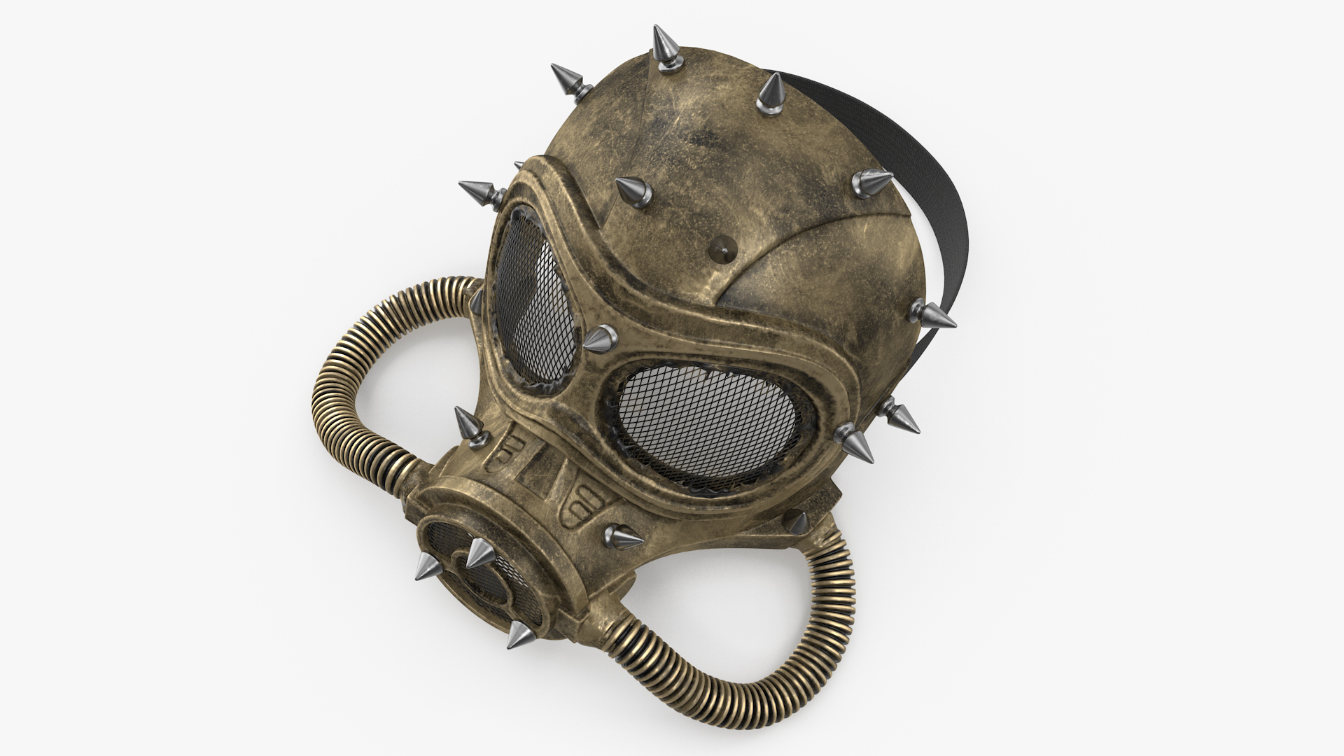 Steampunk Gas Mask Metallic Bronze 3D model