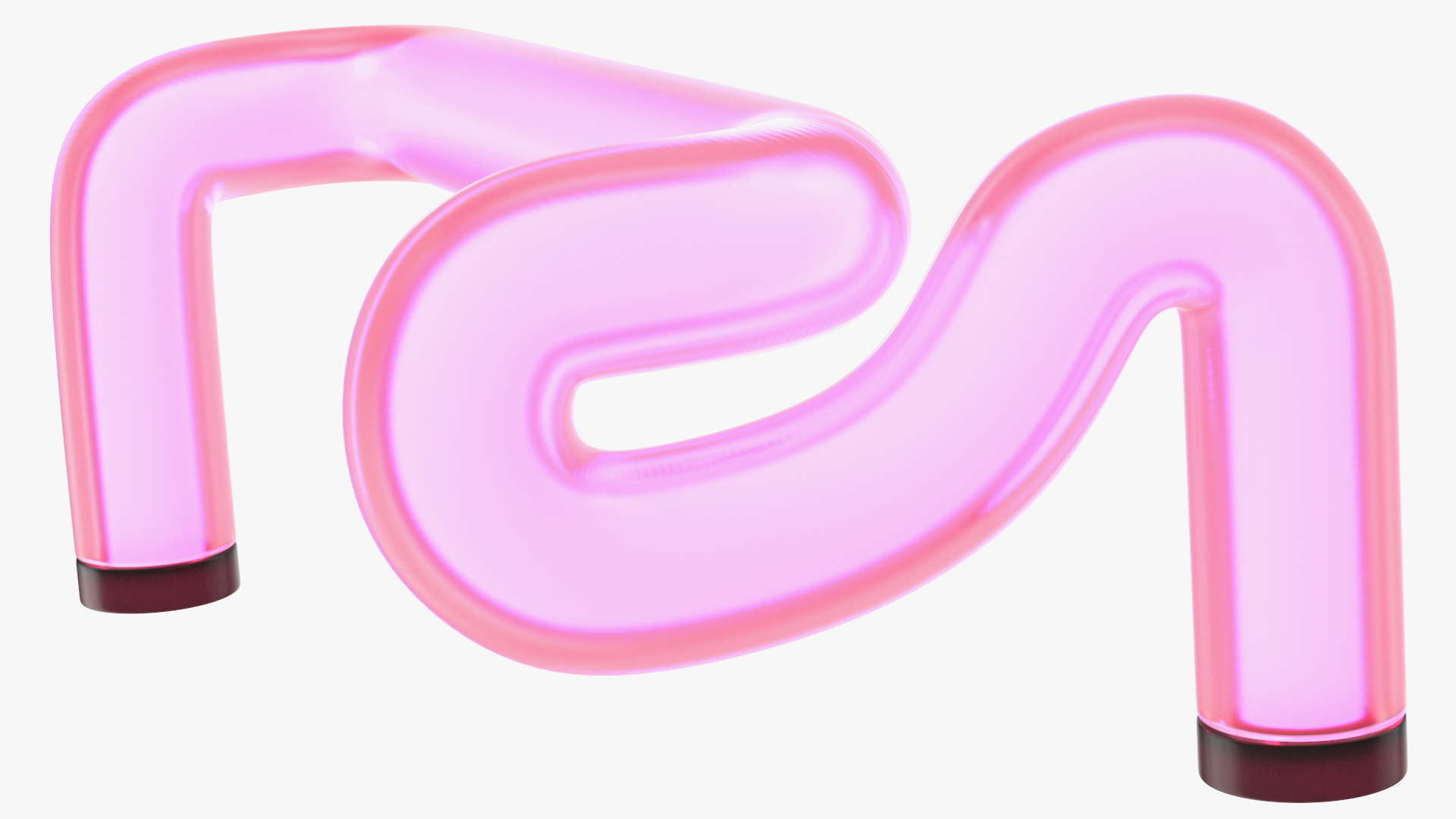 3D Glowing Neon Tube Light Digit 1