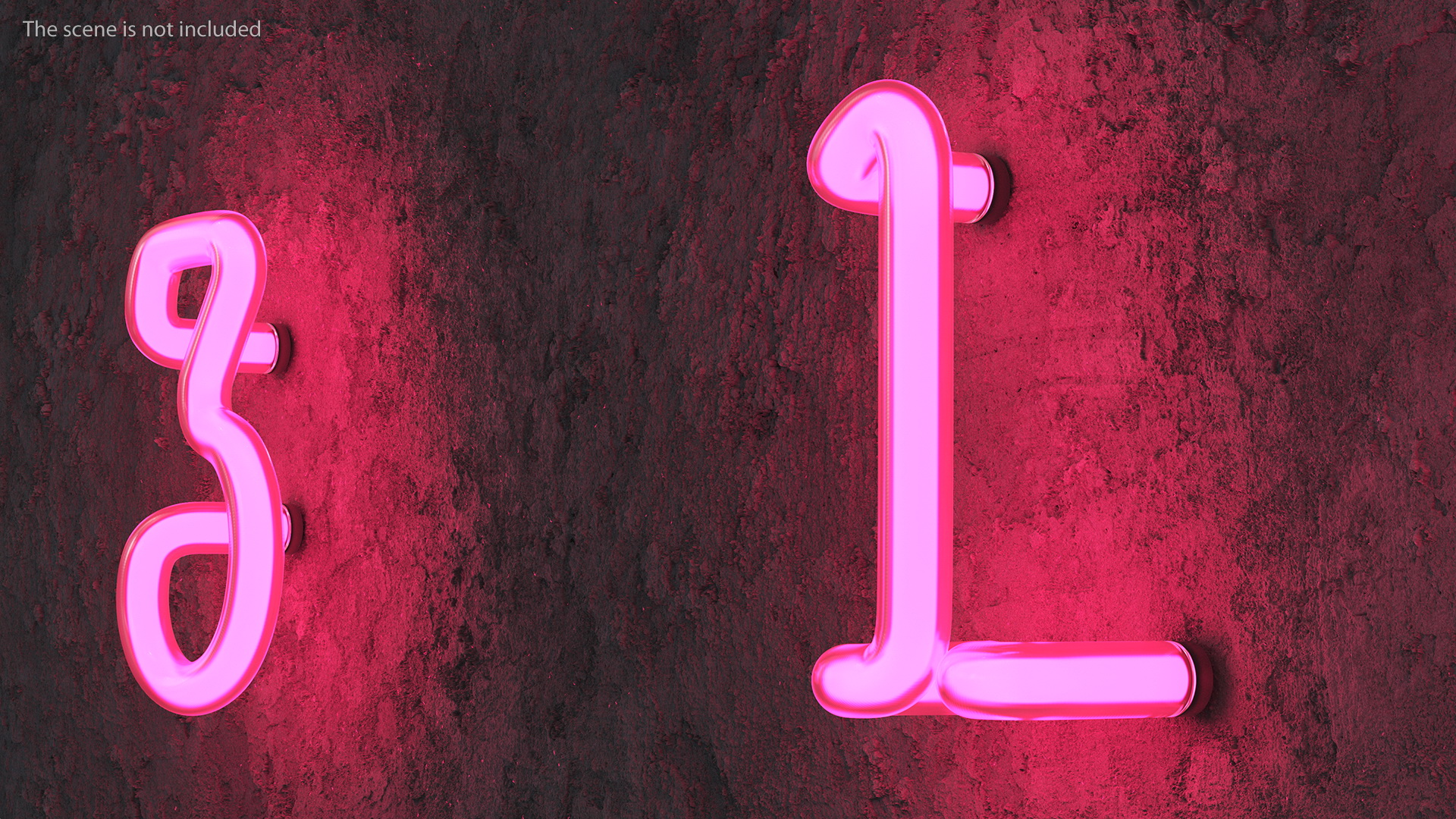 3D Glowing Neon Tube Light Digit 1