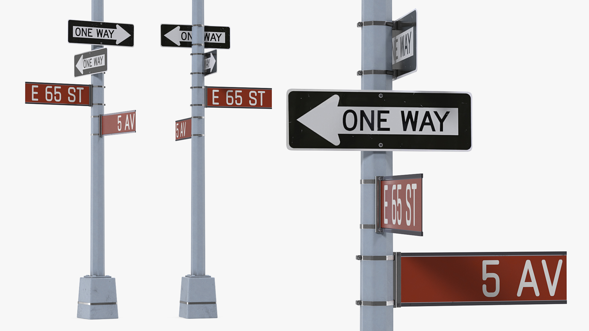NYC Police Street Facial Recognition Cameras on Post 3D