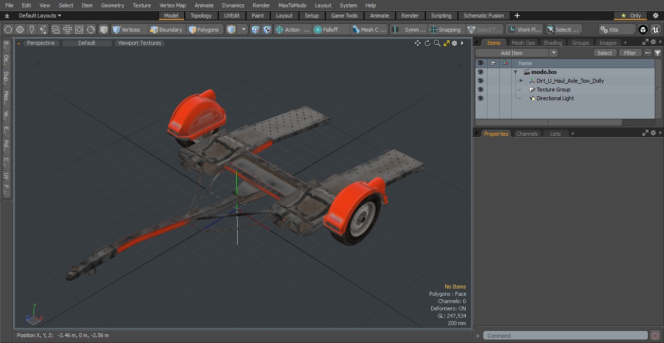 3D Dirt U-Haul Axle Tow Dolly