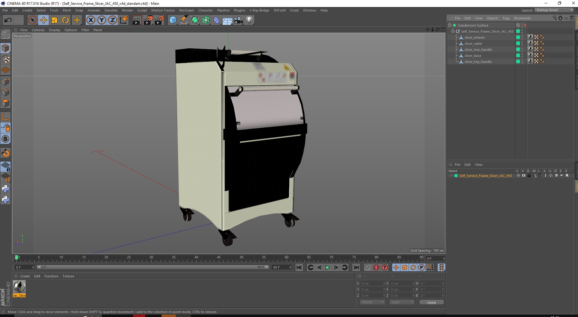 3D Self Service Frame Slicer JAC 450 model