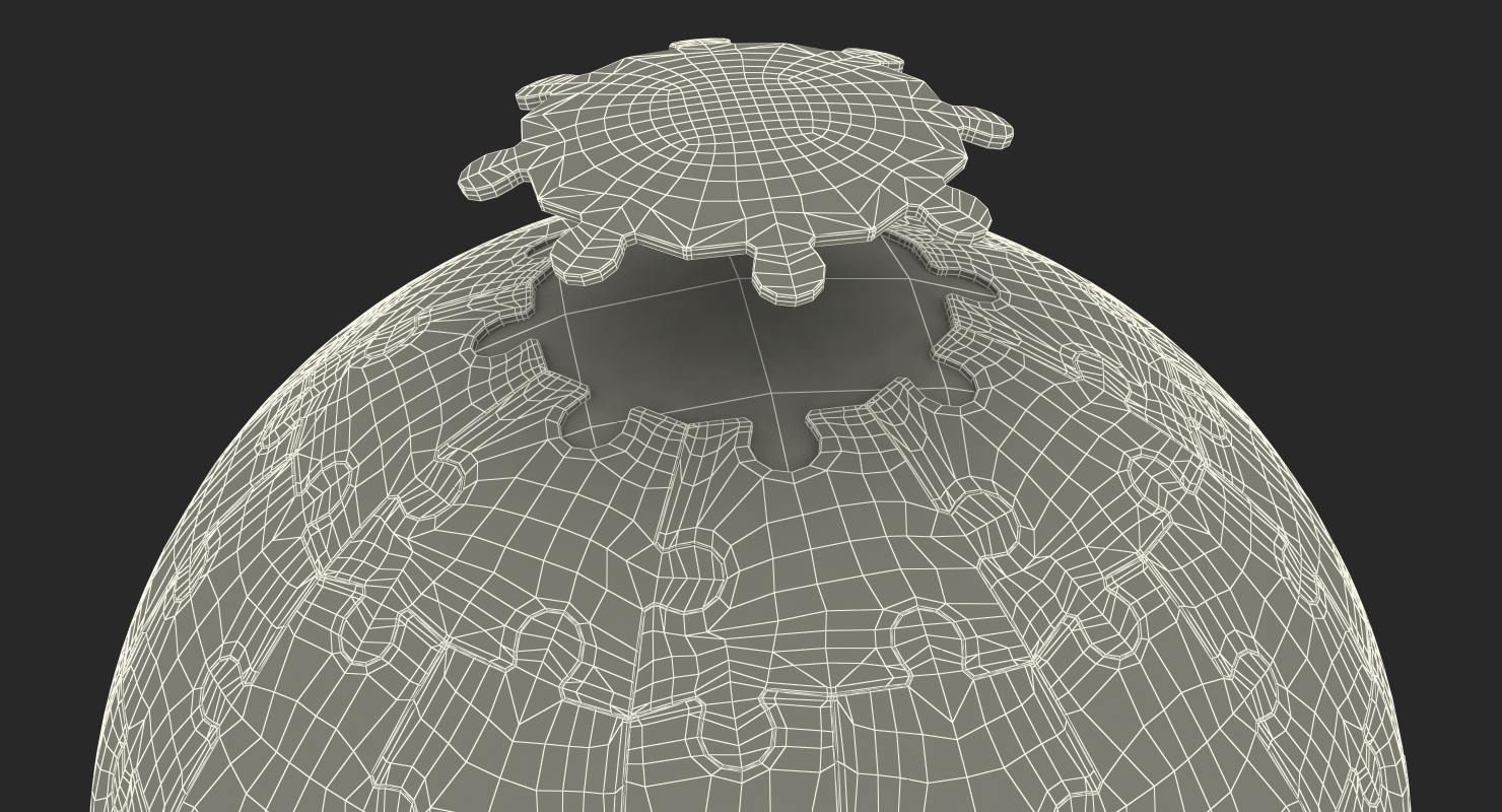 3D model Colored Puzzle Globe