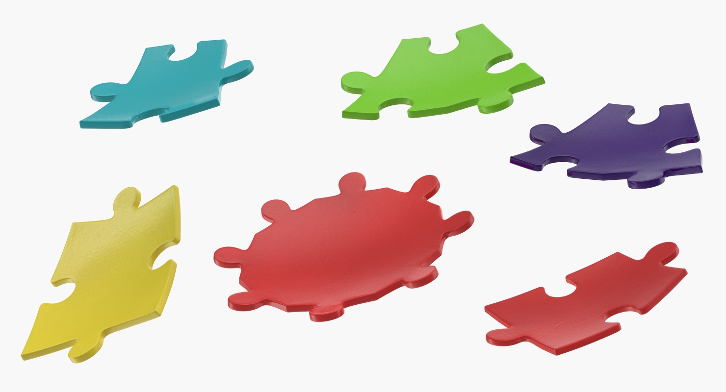 3D model Colored Puzzle Globe