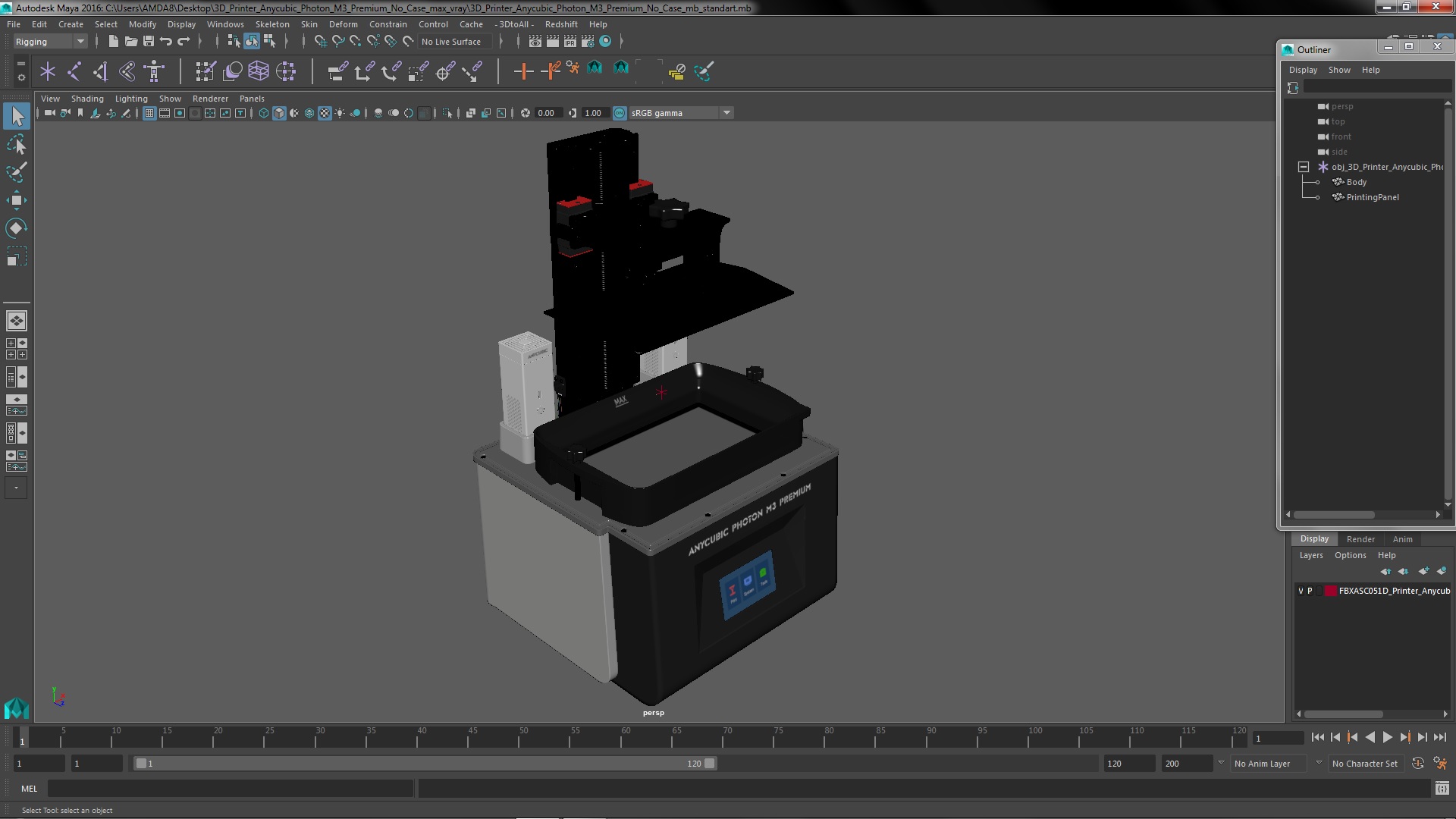 3D model 3D Printer Anycubic Photon M3 Premium No Case