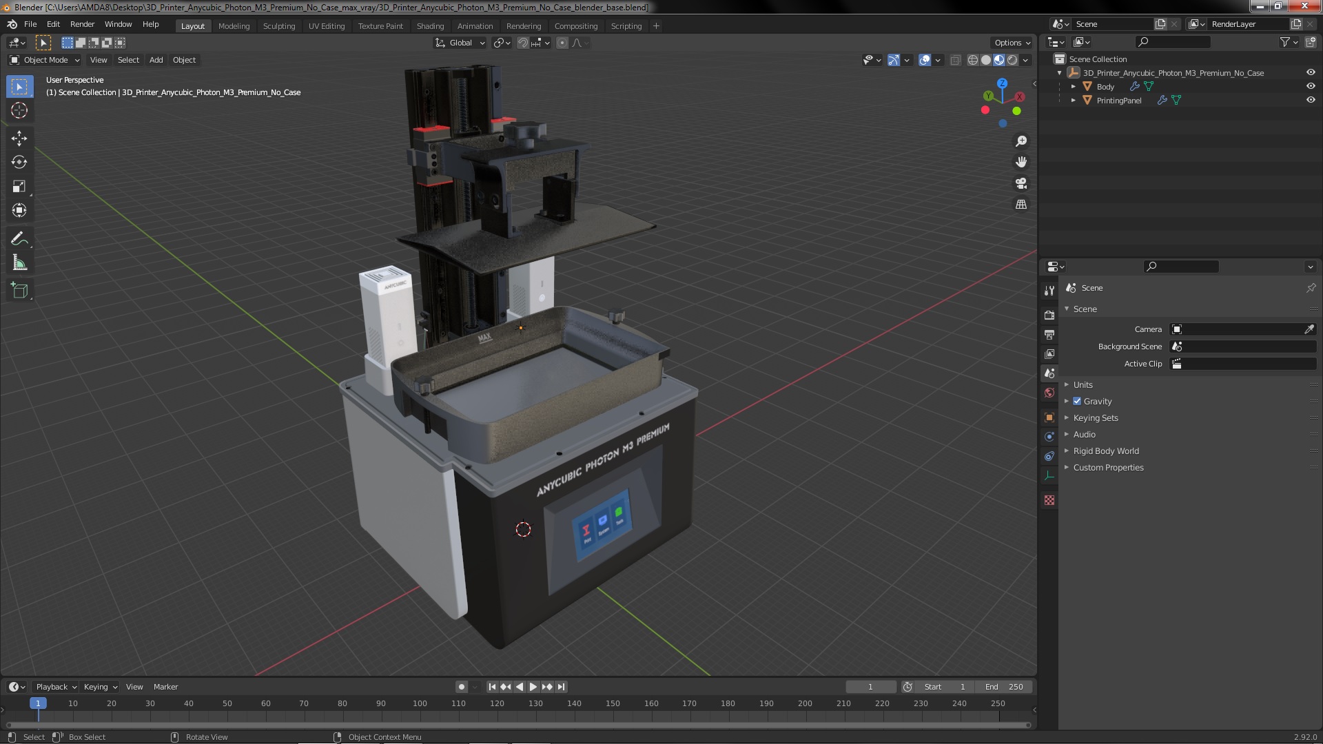 3D model 3D Printer Anycubic Photon M3 Premium No Case