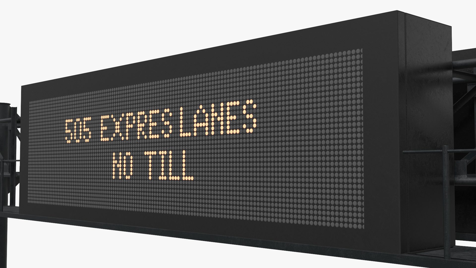 Highway Sign Structure Set Simplified - view 8