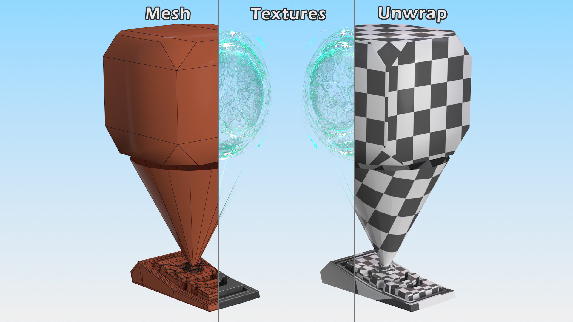 3D model Sci Fi Hologram Projector