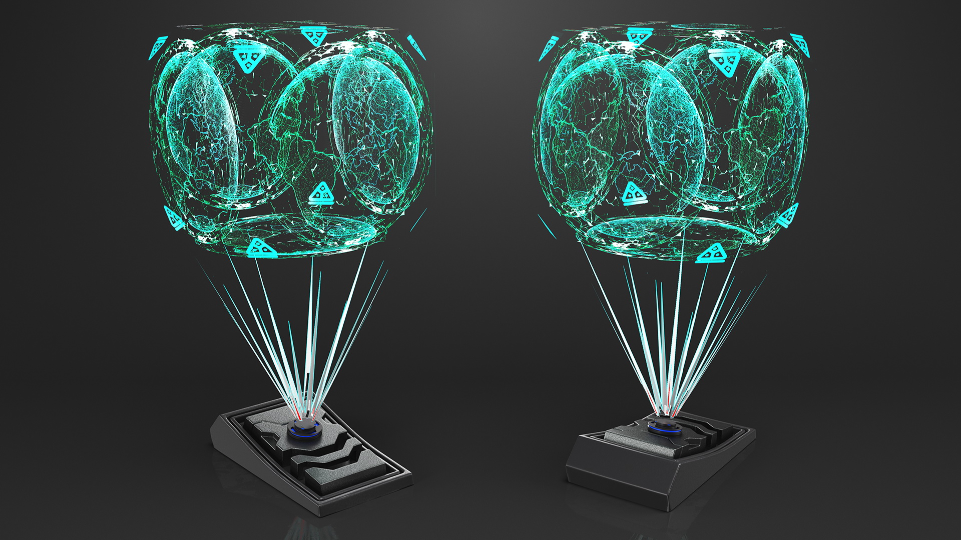 3D model Sci Fi Hologram Projector
