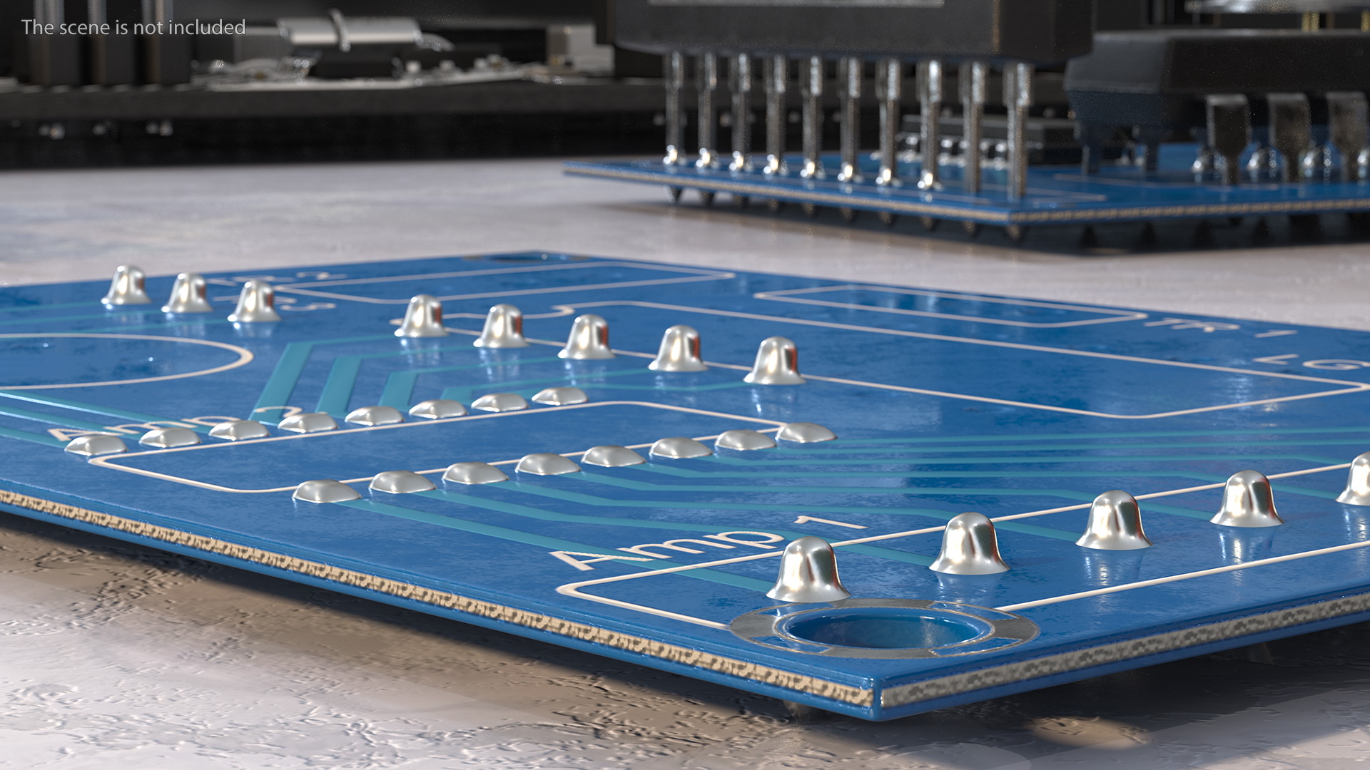 Empty Printed Circuit Board 3D