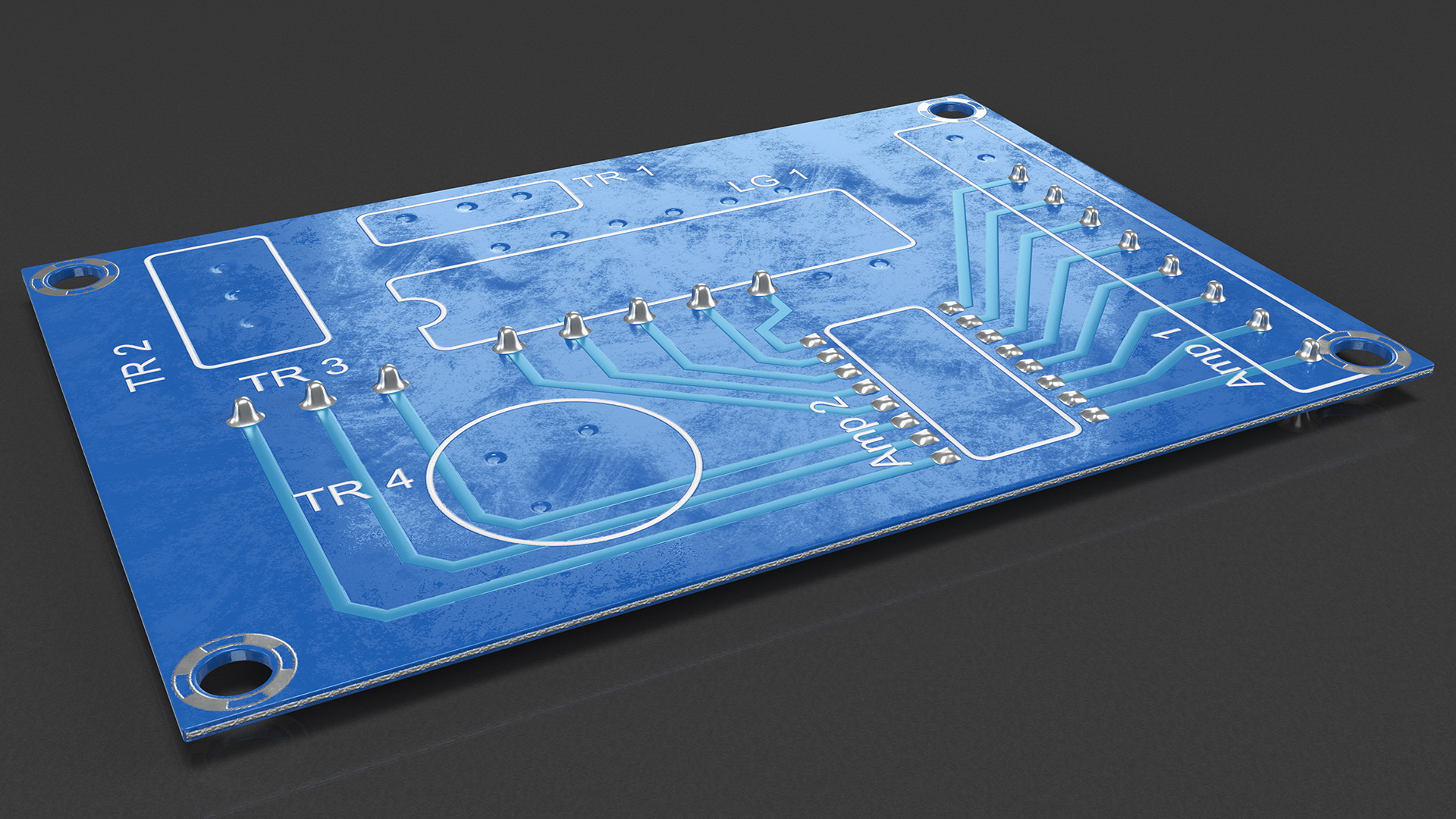 Empty Printed Circuit Board 3D