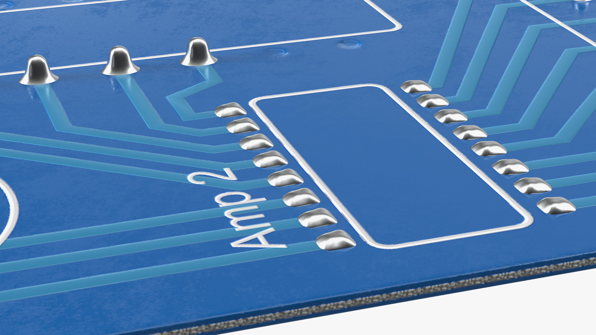 Empty Printed Circuit Board 3D