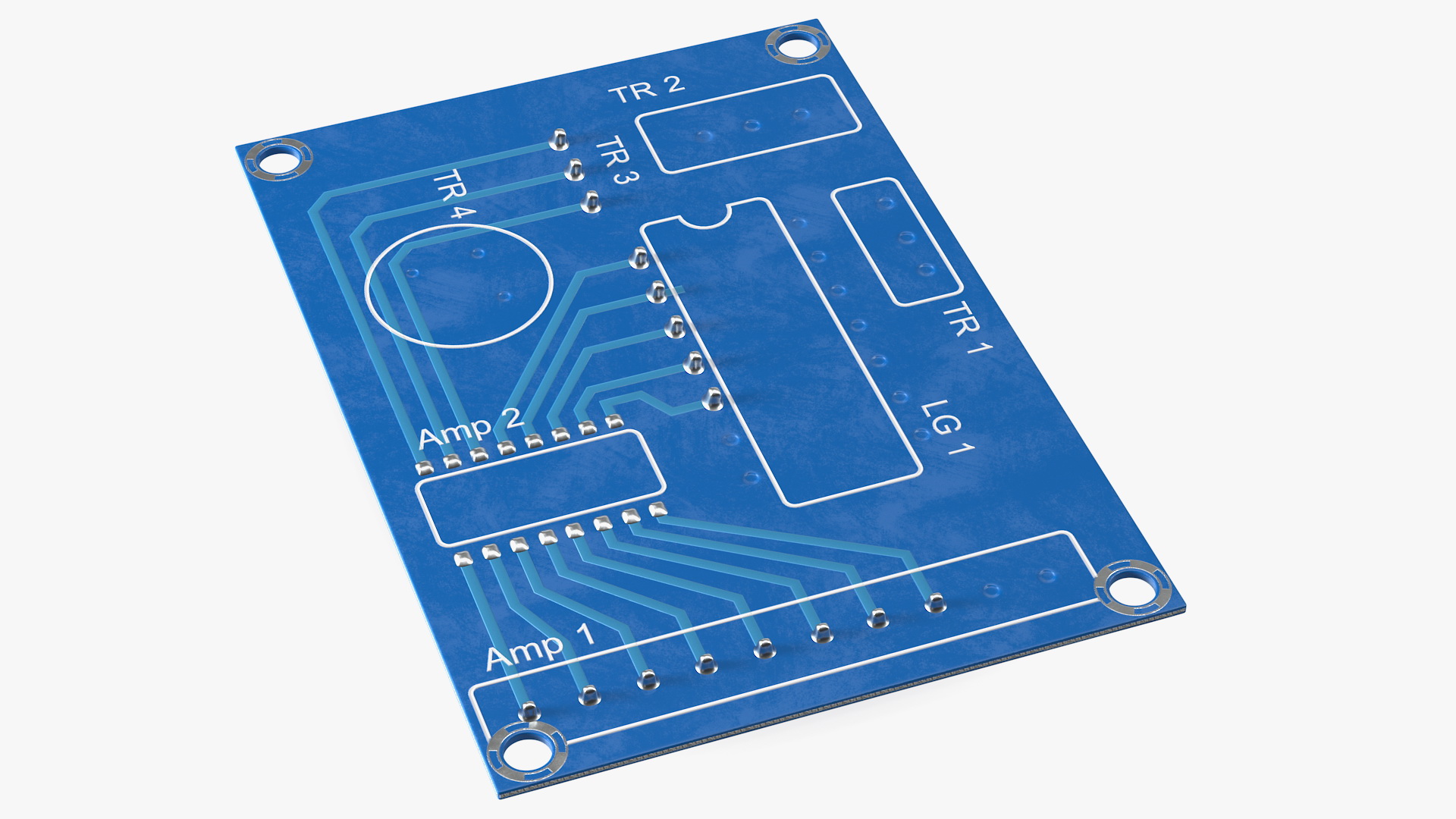 Empty Printed Circuit Board 3D