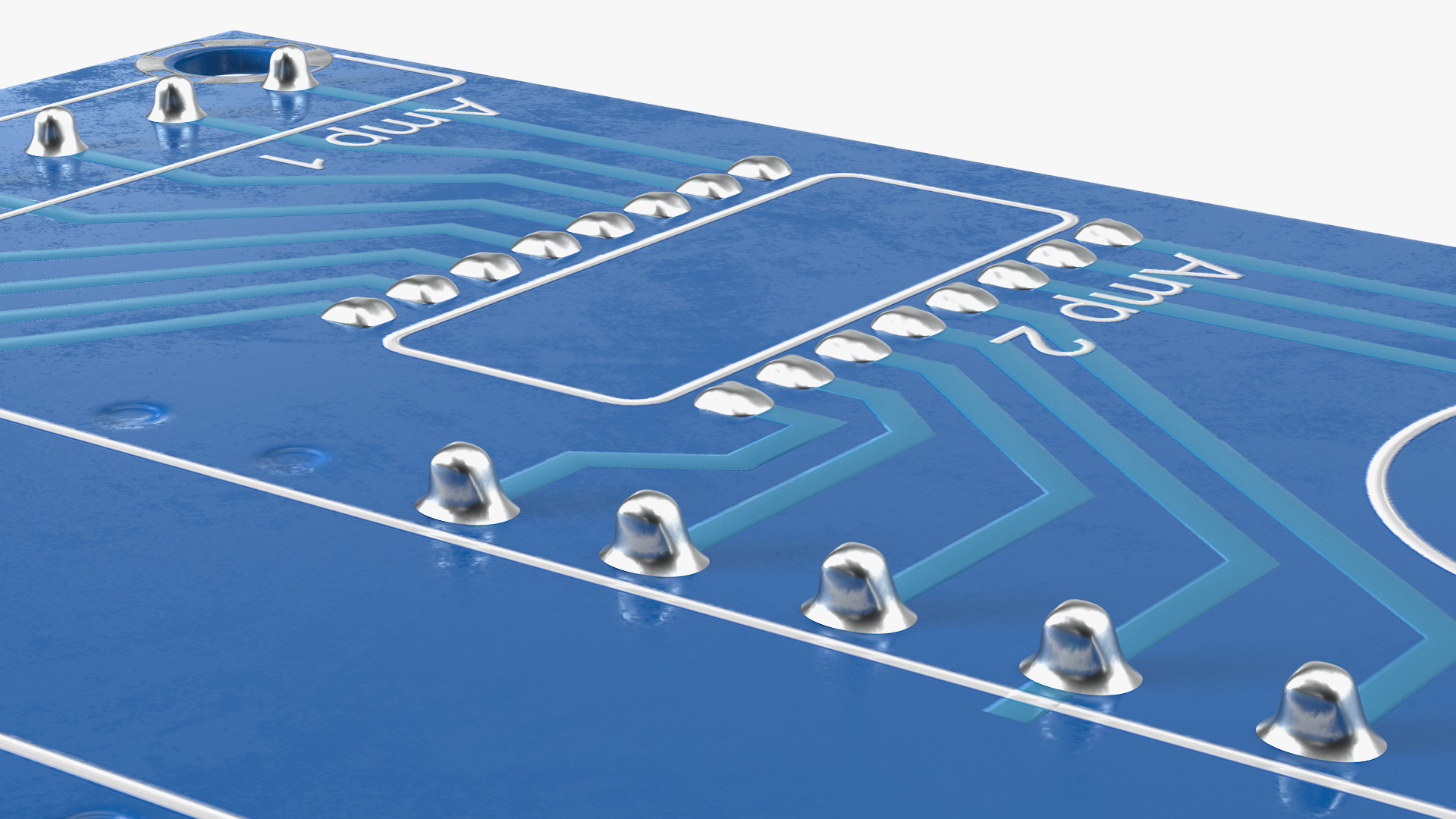 Empty Printed Circuit Board 3D