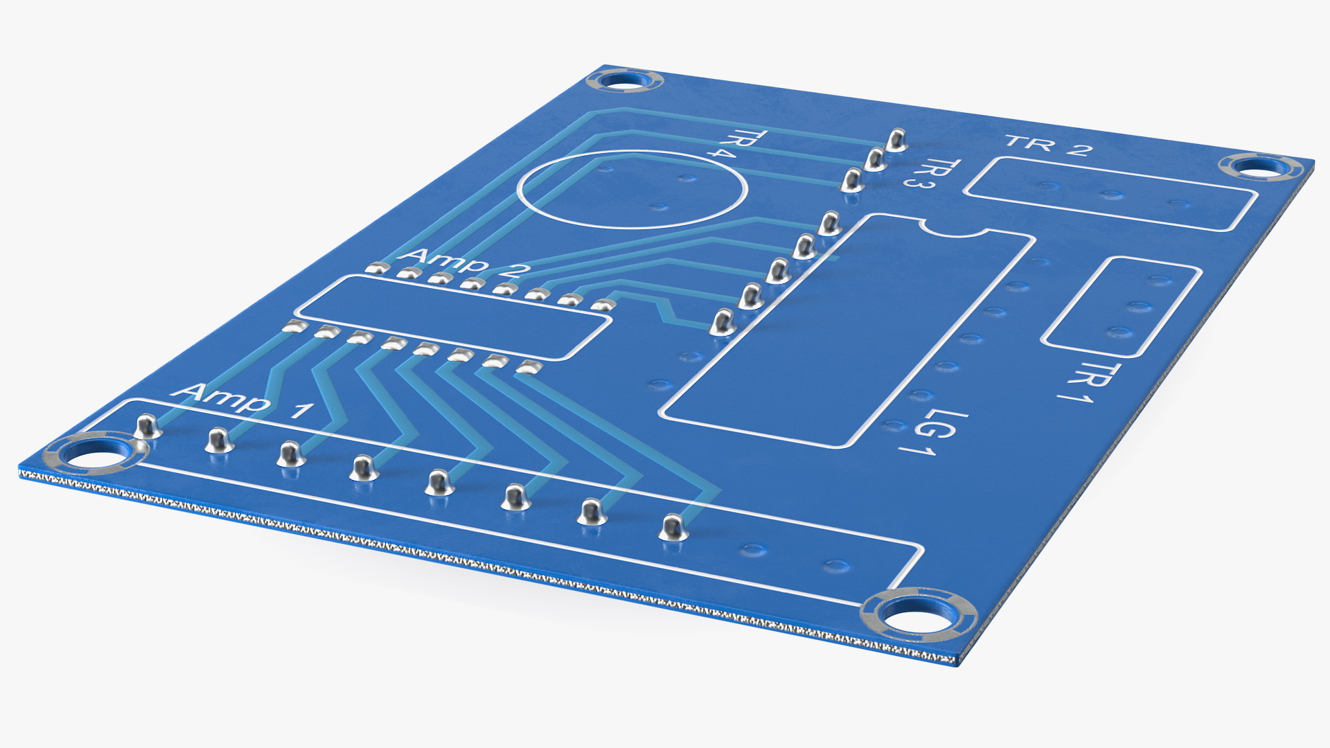 Empty Printed Circuit Board 3D