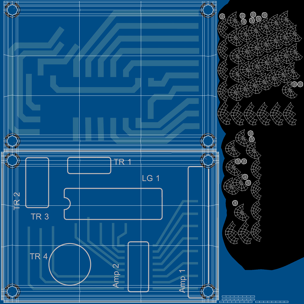 Empty Printed Circuit Board 3D