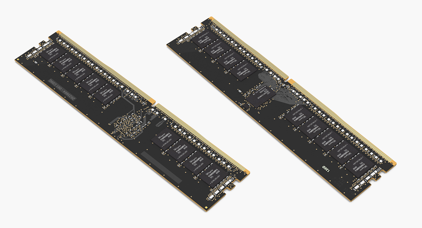 3D Kingston SDRAM Memory Module model