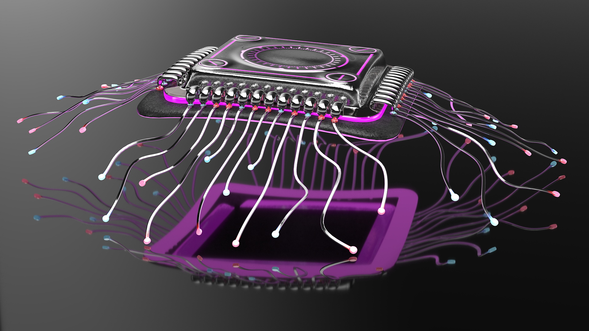 3D Microchip Implant with Light model